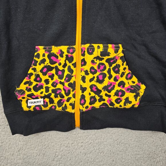 TRUKFIT Women's Black & Orange Full Zip Hoodie Sweatshirt Size S - Picture 4 of 11